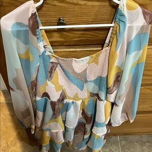 Entro Multicolor Abstract Romper